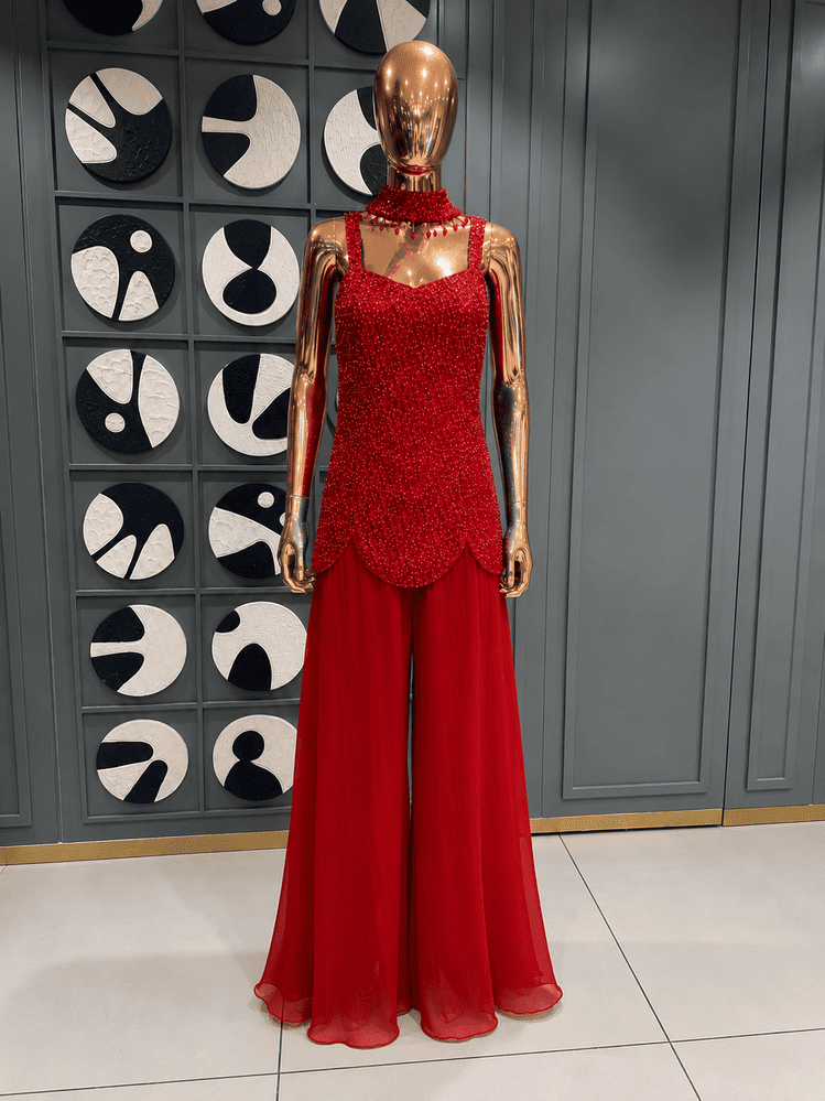 Crimson Starlight Palazzo Set
