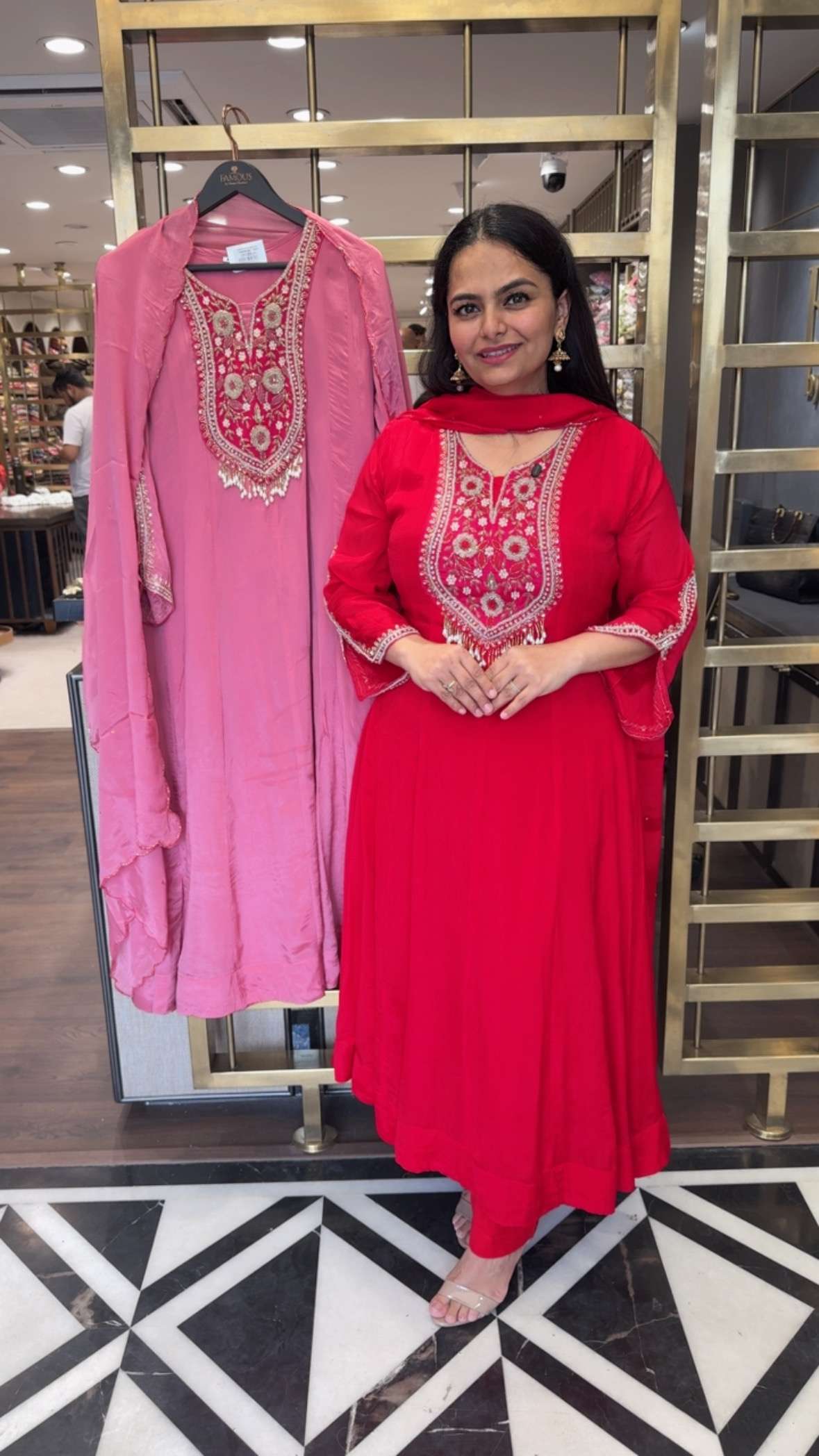 Rose Pink Embroidered Suit
