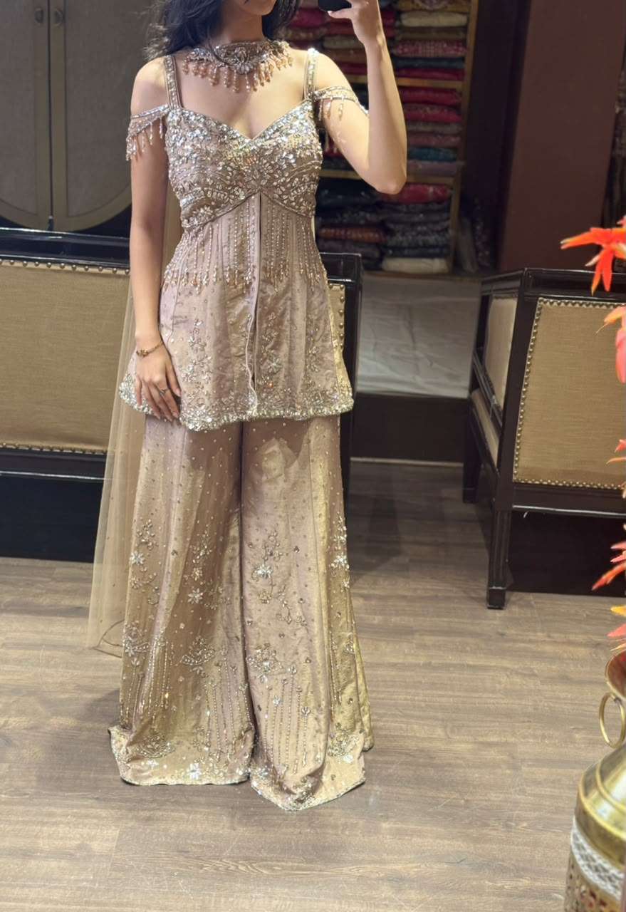 Golden Crystal Embellished Set